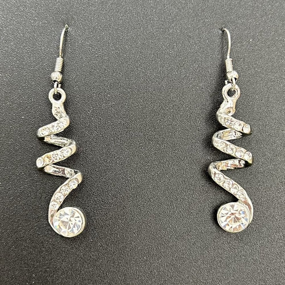 Spiral Swirl Drop Earrings